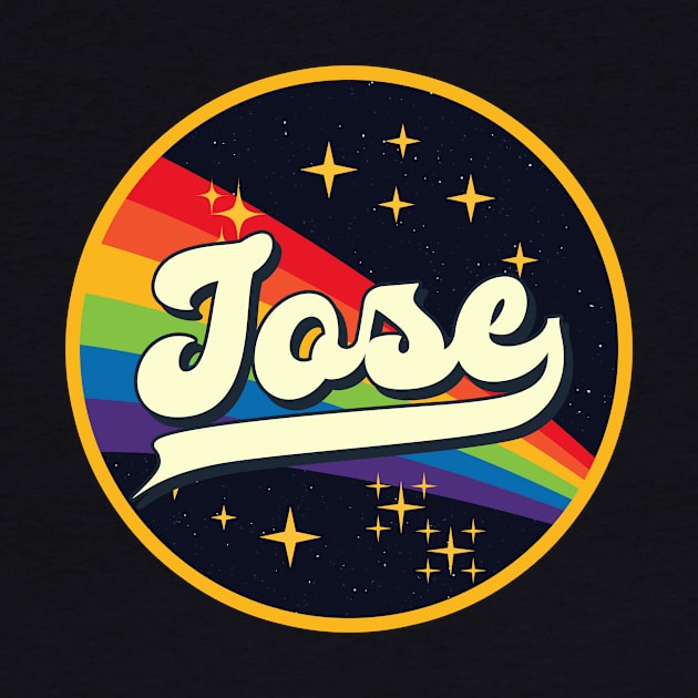 Jose // Rainbow In Space Vintage Style by LMW Art